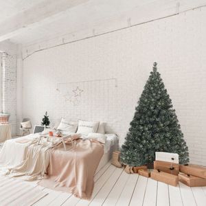 Albero di Natale Artificiale Pre-Illuminato in PVC da 4,5 Piedi, Elegante e Pratico per Decorazioni Festive - Product Image 5