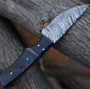 Couteau Bowie de survie et de chasse à lame fixe en acier Damas, manche en bois, personnalisable, de haute qualité, vente en gros OEM - Product Image 3