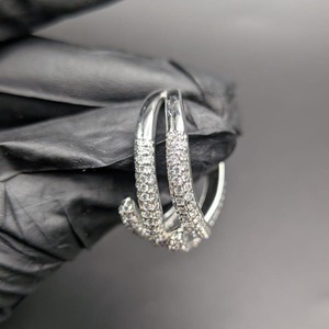 Anillo Apilable de Lujo con Moissanita y Diamantes, Diseño Envolvente de Varias Hileras y Banda Abierta, Regalo para Ella, Anillo para Mujer - Product Image 3