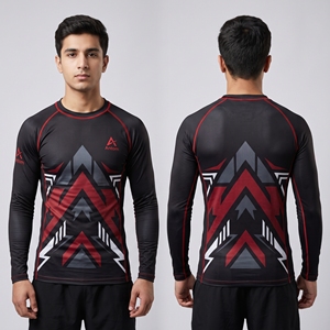 Haut de compression personnalisé pour Muay Thai à manches longues, élastique, anti-déchirure, sublimé, pour arts martiaux, fabrication usine - Product Image 3