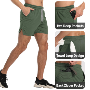 Pantalones Cortos Deportivos de Malla para Hombre, 5 Pulgadas, Secado Rápido, Ligeros, para Gimnasio, Entrenamiento, Fisicoculturismo, con Bolsillos - Product Image 4