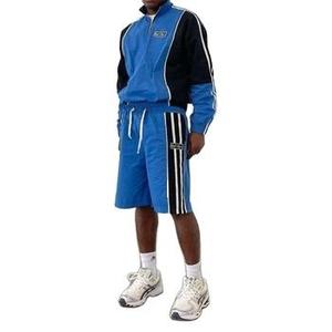 Ensemble de survêtement personnalisé en nylon avec coupe-vent, short et sweat à capuche en polyester - Product Image 1