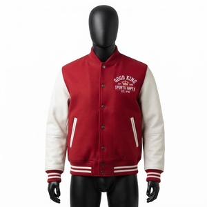เสื้อแจ็คเก็ตหนังคุณภาพสูง แห้งเร็ว สไตล์ Letterman สำหรับใส่เดินเล่นกลางแจ้ง หรือใส่แบบ Varsity - Product Image 1