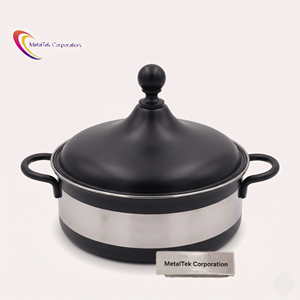 Ensemble de casseroles isothermes en acier premium, chauffe-plats, plat de service avec élégante bande bleue, poignées durables, couvercle, idéal pour la vente en gros - Product Image 6