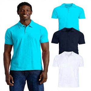 Polo à manches courtes pour homme, couleur unie, tissu Oxford en coton, respirant, vêtements décontractés, coupe classique, blanc, marine, noir - Product Image 3