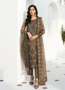 ชุดเดรสงานปาร์ตี้สไตล์บอลลีวูดคอลเลคชั่นใหม่ปี 2023 พร้อมเสื้อปักลายหนัก กางเกงผ้าตาข่าย และผ้าพันคอผ้าตาข่าย ชุดอินเดียและปากีสถาน - Product Image 1