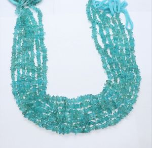 ลูกปัดอะพาไทต์สีฟ้าอ่อนแบบไม่เจียระไน ขนาด 5-6 มม. ลูกปัดอะพาไทต์เนื้อเรียบ ขนาด 16 นิ้ว ลูกปัดอะพาไทต์สีฟ้าอ่อนธรรมชาติแบบชิป - Product Image 2