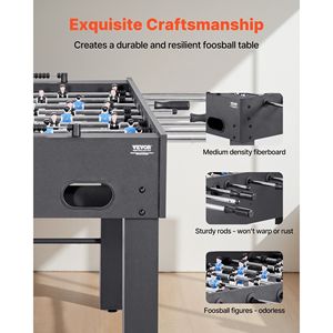 Tavolo da Calcio Balilla Standard da 55 Pollici per Interni, Tavolo da Calcio Resistente per Sala Giochi Domestica e Familiare - Product Image 2