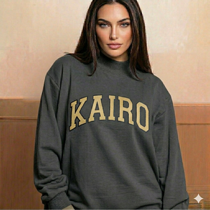 Sweat-shirt col montant essentiel pour l'hiver, coupe oversize, en molleton de coton, pull chaud décontracté, style streetwear tendance - Product Image 3