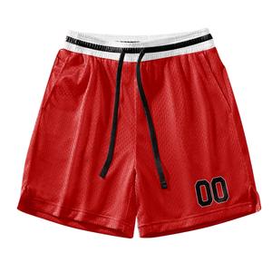 Conjunto de Uniforme de Baloncesto Retro Rojo Personalizado, Jersey y Pantalones Cortos Lisos, Nombre y Número del Equipo, Diseño Clásico - Product Image 5