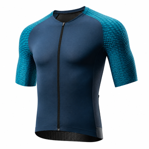 Wholesale Custom Logo Summer Polyester/Spandex Comfortable Cycling Jersey Short Sleeves Breathable <b>Road</b> Bike Men's Heat-Transfer - Product Image 1