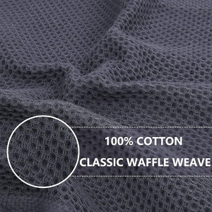 Toallas de Tejido Waffle Gris Oscuro, de Algodón y Lana, Ecológicas, Promocionales, para el Hogar, con Diseño de Color Personalizado, Impresión Digital de Alta Calidad - Product Image 4