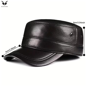 Gorras de Cuero Genuino Negro de Primera Calidad, Clásicas, Elegantes, Fáciles de Usar, Producto de Moda, Nuevo Ingreso, Buen Proveedor - Product Image 3