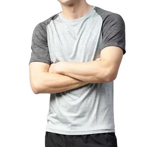 แฟชั่นใหม่ที่กําหนดเองการพิมพ์ลูกเรือคอเสื้อยืด Raglan แขนยิมสวมใส่ออกกําลังกาย T เสื้อผู้ชายผ้าฝ้าย 100%/เส้นใยไม้ไผ่ T เสื้อ - Product Image 1