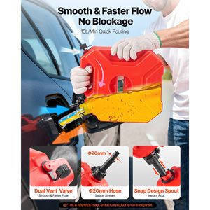 Tanica per Carburante da 1,3 Galloni con Beccuccio Bloccabile, Portata Massima 15 L/min, Contenitore Portatile Sicuro e Antigoccia per Moto - Product Image 3