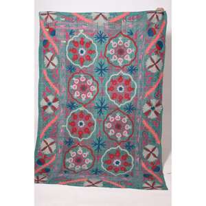 Boho Kantha Suzani Embroidered <b>Quilt</b> Handmade Vintage Cotton Floral Bedspread Indian <b>Throw</b> Blanket Eco-Friendly Washable Home - Product Image 2