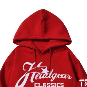 Sudadera con Capucha Roja para Hombre, Logotipo Bordado en la Parte Delantera, Número 9 en la Parte Trasera, Estilo Casual para Otoño, Corte Holgado, Forro de Felpa de Algodón - Product Image 5