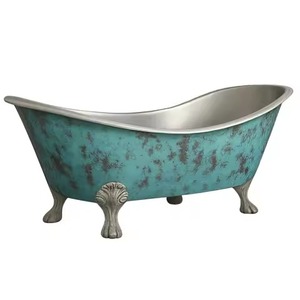 Handcrafted Copper Bathtub Smooth <b>Tin</b> Interior Finish Modern Freestanding Double Slipper Eco-Friendly Oval Shape High Quality - Product Image 1