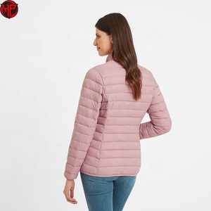 Veste matelassée pour femme, col montant, fermeture éclair, légère, coupe-vent, manches longues, vêtement d'extérieur d'hiver, veste rembourrée pour femme - Product Image 6