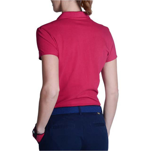 เสื้อโปโลผู้หญิงแบบ OEM สั่งทำพิเศษ คอปกสีเขียว แขนเสื้อแบบพับได้ ระบายอากาศได้ดี ผ้าถัก พิมพ์ลายแฟชั่น ขายส่ง เสื้อโปโลผ้าฝ้ายแบบปรับแต่งได้ - Product Image 4