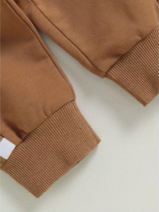 Customized Brand Baby Casual Print Color-Block Zip-Up Hooded Long Sleeve Jersey Sweatshirt Joggers 100% Cotton Worsted Fabric - Product Image 6