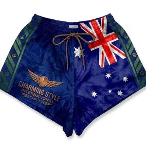Shorts de rugby personnalisés avec poches zippées, nouveaux shorts de rugby respirants pour hommes avec cordons, shorts de rugby sublimés - Product Image 5