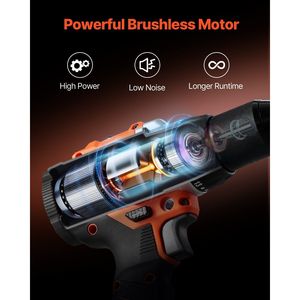 Kit Combo 2 Utensili Cordless 20V Max: Trapano Avvitatore a Percussione da 1/2 e Avvitatore a Impulsi da 1/4 - Utensili Elettrici Compatti - Product Image 4