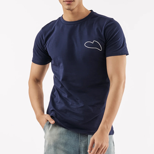 เสื้อยืดลำลองผู้ชาย ผ้าฝ้ายถัก 100% ทรงหลวม พิมพ์โลโก้ตามสั่ง คุณภาพสูง - Product Image 3