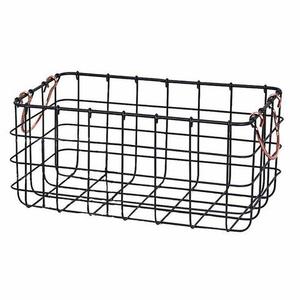 Stainless Steel Metal Wire Fruit Basket <b>Egg</b> Storage Basket & Organizer for Kitchen Handmade Storage Basket In Black Color - Product Image 1