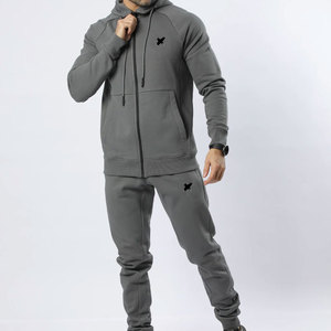 2026 Full Puff <b>Printing</b> Solid Customized LOGO 2-in-1 Sweat Suits Fitness Men's Gym Tracksuit Polyester/Cotton Unisex Streetwear - Product Image 1