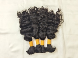 Peluca de Cabello Humano Natural Liso de 20 Pulgadas, Cabello Indio Virgen, 100% Humano, Color Negro Natural, Cutícula Alineada, con Frente de Encaje HD - Product Image 2