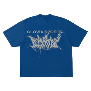 เสื้อยืดแขนสั้นผู้ชาย CLOVIX SPORTS แบบเรียบ สไตล์สตรีท พิมพ์ลายกราฟิก คอกลม ทรงปกติ เสื้อผ้าฝ้ายสำหรับฤดูร้อน ผลิตโดยผู้ผลิตเสื้อผ้า - Product Image 6
