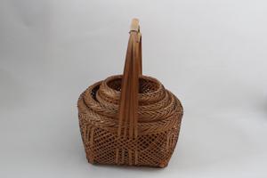 Panier de rangement en bambou japonais vintage du Vietnam, style Ireko, lot de 4, tissé à la main, fournisseur et fabricant - Product Image 3