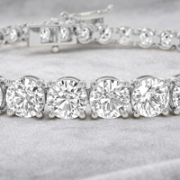 Bracelet tennis en diamant taille brillant 5 carats, or blanc massif 14 carats, 10g, bijou de poignet minimaliste et raffiné pour femme, cadeau de mariage ou de fête