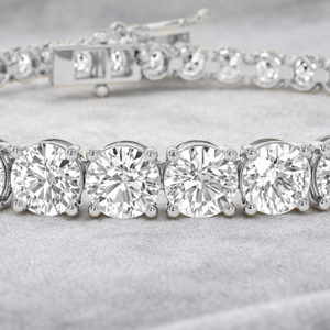 5 Carat Round Cut Lab Grown Diamond Tennis Bracelet 14k White <b>Gold</b> Fine Wrist Jewelry for Women - Product Image 2
