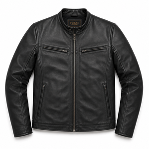 Sheriff Brown <b>Suede</b> <b>Jacket</b> <b>Men's</b> Winter with Embroidery Eco-Friendly & Quick Dry Features Stand Collar - Product Image 4