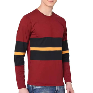 Camiseta de Manga Larga para Hombre, Calidad Premium 2026, Transpirable, de Algodón, con Logotipo Bordado y Estilo a Rayas - Product Image 2