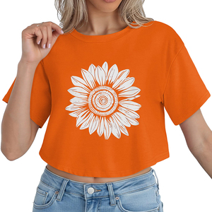 เสื้อยืดคอกลมผู้ชายสไตล์ร่วมสมัย ผ้าโพลีเอสเตอร์ผสมคอตตอน ออกแบบโลโก้และพิมพ์ลายตามสั่ง เสื้อยืดผู้หญิงทรงหลวมไหล่ตก - Product Image 5