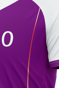 Custom Purple <b>Soccer</b> Jersey V-Neck Short Sleeve Moisture Wicking Unisex Adult Sport Apparel Sublimated Print - Product Image 5