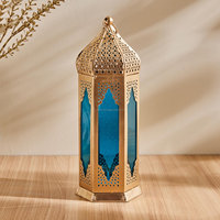Lanternes de Noël arabes, art moderne, argent antique, faites à la main, éclairage d'appoint de table, emballage cadeau, qualité supérieure