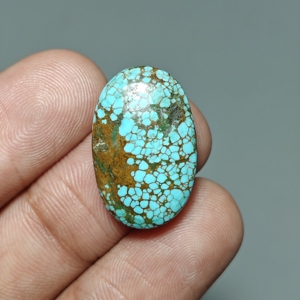 Turquesa Natural de Hubei, Cabujón Ovalado, Gema de Turquesa para Joyería, 22x15x4 mm. 12 Unidades E680 - Product Image 1