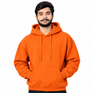 Hoodies personnalisés pour hommes, coupe ample, logo brodé, marque de vêtements indépendante, hoodies sur mesure. - Product Image 4
