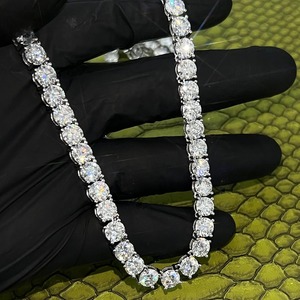 IGI Certified RATAN JEWELS S925 Silver Tennis Link <b>Necklace</b> Iced Out VVS Moissanite Diamond Hip Hop Luxury Chain for Unisex - Product Image 4