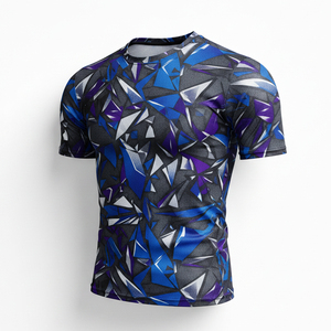 Camiseta de Compresión Sublimada para Hombre, Corte Ajustado, Estilo Profesional, Ropa de Entrenamiento, Colores Vibrantes, Ropa Deportiva Duradera - Product Image 3