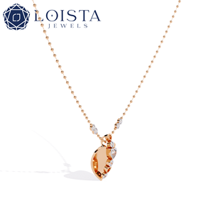 จี้ทองคำขาวชุบ 18KT สำหรับผู้หญิง LOISTA ประดับเพชรสังเคราะห์ทรงบริลเลียนท์ สไตล์หรูหรา รับรองโดย IGI เหมาะสำหรับสวมใส่ทุกวัน - Product Image 2