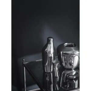 Seau à glace en acier inoxydable en gros avec couvercle et pinces, refroidisseur à vin et champagne poli miroir pour bar, hôtel, fête - Product Image 3