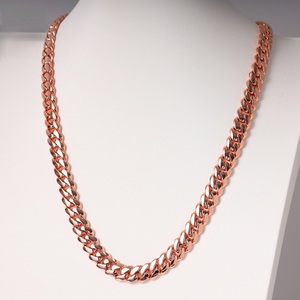 12mm Mens 925 Silver Rose Gold Cuban Link Chain High Polish Luxury <b>Statement</b> <b>Necklace</b> Heavy Curb Chain Hip Hop Jewelry for Men - Product Image 1