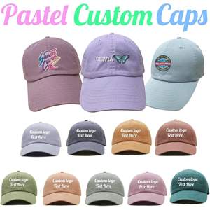 หมวกเบสบอลผ้าฝ้ายปักสีพาสเทลใส่ได้ทั้งชายและหญิง Ps1400กำหนดโลโก้ได้เอง - Product Image 5