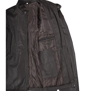 2026 OEM Latest Design <b>Genuine</b> Dark Brown Cowhide <b>Leather</b> <b>Jacket</b> For Men's 100%High Quality Low MOQ Winter Fashion Heated <b>Jacket</b> - Product Image 3