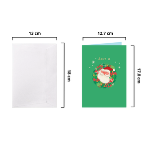Tarjeta de Navidad 3D Pop-up con Sobre para Regalo de Fin de Año, Feliz Navidad en la Naturaleza, Tarjeta Hecha a Mano con Santa Claus - Product Image 2
